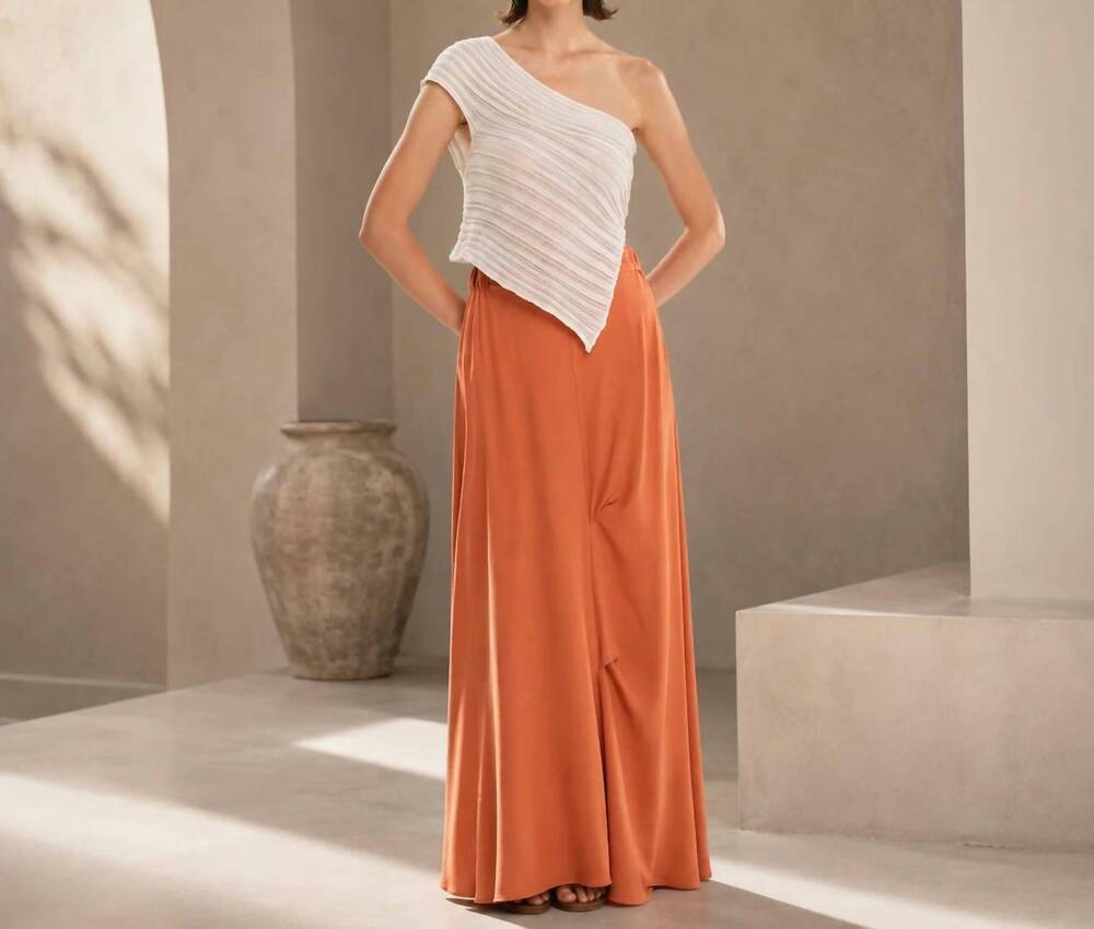 NEW KOURBELA one-shoulder knitted sleeveless top in white